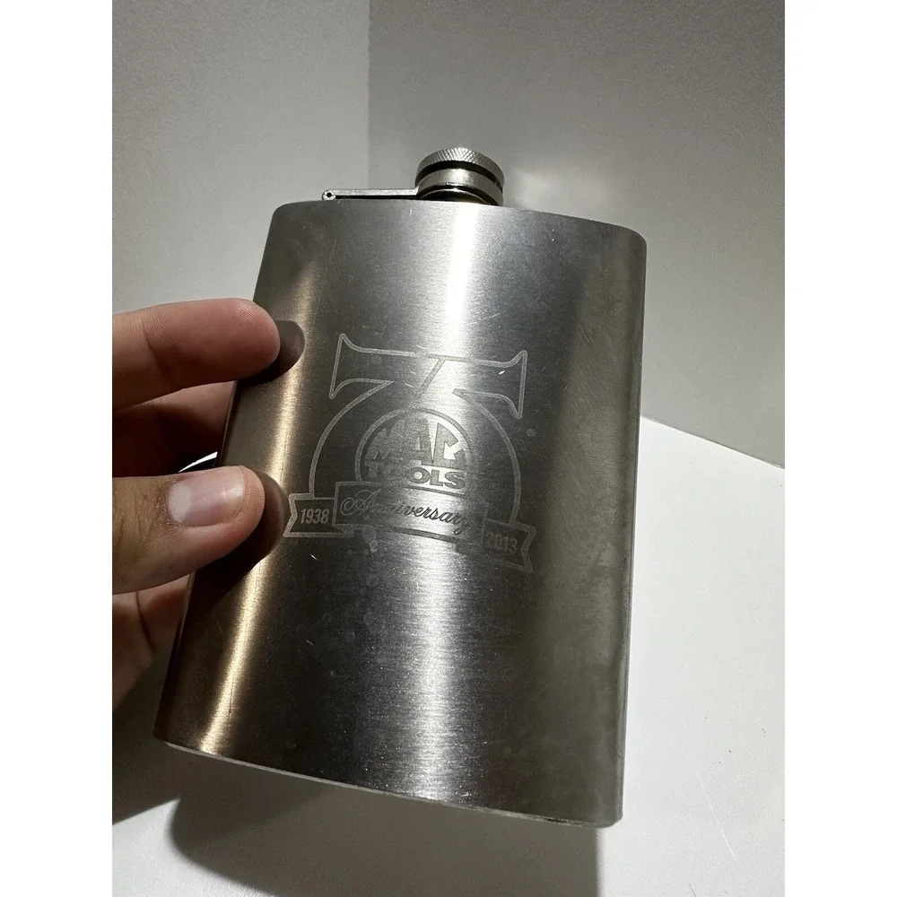 Mac Tools 75th‎ Anniversary Metal Flask 1938-2013, 7 oz, Stainless Steel